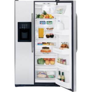 GE ENERGY STAR 23.1 Cu. Ft. Stainless Side-By-Side Refrigerator with Dispenser|ESS23SGSSS