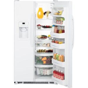 GE ENERGY STAR 25.0 Cu. Ft. Side-By-Side Refrigerator with Dispenser|GSF25IGXWW