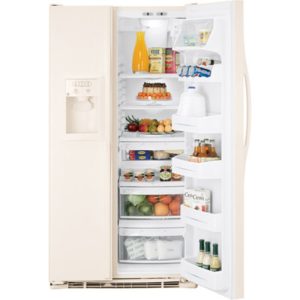 GE ENERGY STAR 25.4 Cu. Ft. Side-By-Side Refrigerator with Dispenser|GSS25WGSCC