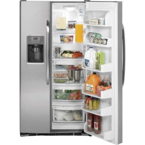 GE ENERGY STAR 25.9 Cu. Ft. Side-By-Side Refrigerator with Dispenser|GSHS6LGZSS