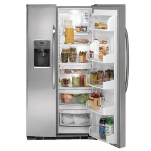 GE ENERGY STAR 25.9 Cu. Ft. Side-By-Side Refrigerator with Dispenser|GSHS6NGBSS