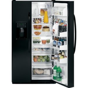 GE ENERGY STAR 29.1 Cu. Ft. Side-by-Side Refrigerator with Integrated Dispenser|GSHF9NGYBB