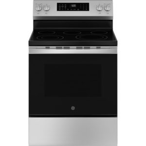 GE ENERGY STAR 30 Free-Standing Electric Convection Range with No Preheat Air Fry and EasyWash Oven Tray|GRF600AVFS