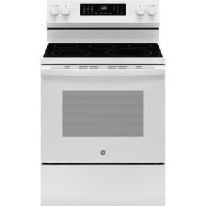 GE ENERGY STAR 30 Free-Standing Electric Convection Range with No Preheat Air Fry and EasyWash Oven Tray|GRF600AVWW