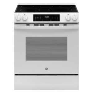 GE ENERGY STAR 30 Slide-In Electric Convection Range with No Preheat Air Fry and EasyWash Oven Tray|GRS600AVWW