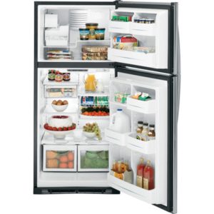 GE Profile 17.9 Cu. Ft. Stainless Top-Freezer Refrigerator with Internal Dispenser|PTS18SHSSS