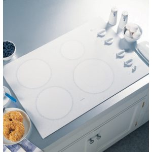 GE Profile 30 Built-In CleanDesign Electric Cooktop|JP350TCWW