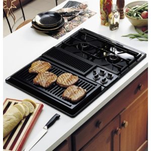 GE Profile 30 Built-In Downdraft Modular Gas Cooktop|JGP389BEVBB