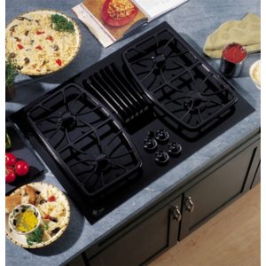 GE Profile 30 Built-In Gas Downdraft Cooktop|JGP989BKBB
