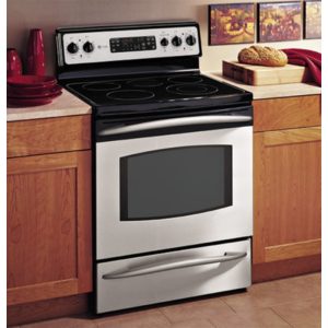 GE Profile 30 Free-Standing CleanDesign Electric Range|JBP99SHSS
