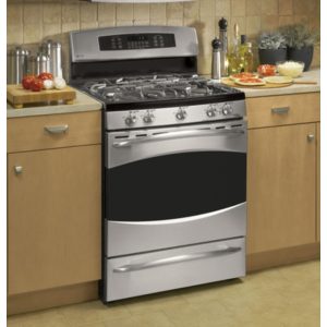 GE Profile 30 Free-Standing Self Clean Convection Gas Range with Warming Drawer|PGB916SEMSS
