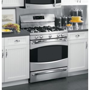 GE Profile 30 Free-Standing Self Clean Gas Range with Warming Drawer|PGB910SEMSS