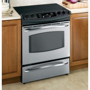 GE Profile 30 Slide-In Electric Range|JS900SKSS