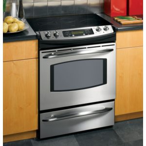 GE Profile 30 Slide-In Electric Range|JS905SKSS