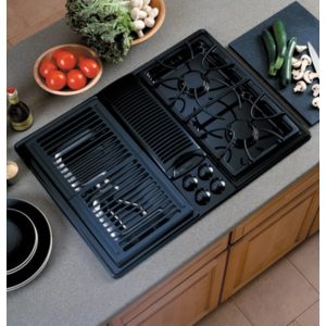 GE Profile Built-In Downdraft Gas Modular Cooktop|JGP979BEFBB