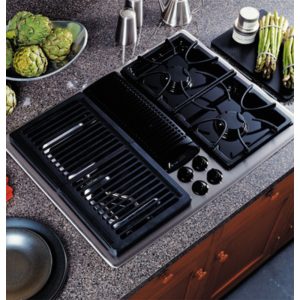 GE Profile Built-In Downdraft Gas Modular Cooktop|JGP979SEFSS