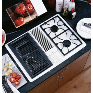 GE Profile Built-In Downdraft Gas Modular Cooktop|JGP979WEFWW