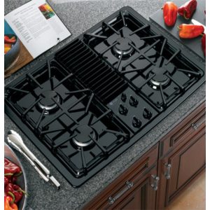 GE Profile Built-In Downdraft Gas Modular Cooktop|PGP990DENBB