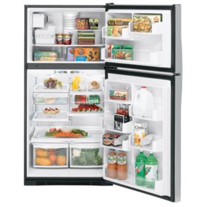 GE Profile ENERGY STAR 21.7 Cu. Ft. Stainless Top-Freezer Refrigerator|PTS22SCSSS