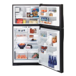 GE Profile ENERGY STAR 21.7 Cu. Ft. Top-Freezer Refrigerator with Internal Dispenser|PTS22LHRBB