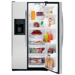 GE Profile ENERGY STAR 23.1 Cu. Ft. Stainless Side-By-Side Refrigerator with Dispenser|PSS23LSSSS
