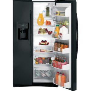 GE Profile ENERGY STAR 25.6 Cu. Ft. Side-by-Side Refrigerator with Dispenser|PSHF6RGXBB