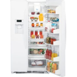 GE Profile ENERGY STAR 25.6 Cu. Ft. Side-by-Side Refrigerator with Dispenser|PSHF6RGXWW