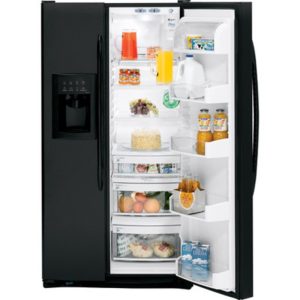 GE Profile ENERGY STAR 25.6 Cu. Ft. Side-by-Side Refrigerator with Dispenser|PSS26LGSBB