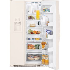 GE Profile ENERGY STAR 25.6 Cu. Ft. Side-by-Side Refrigerator with Dispenser|PSS26LGSCC