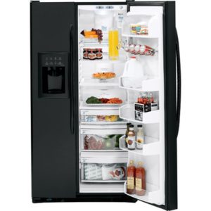 GE Profile ENERGY STAR 25.6 Cu. Ft. Side-by-Side Refrigerator with Dispenser|PSS26MGSBB