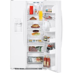 GE Profile ENERGY STAR 25.6 Cu. Ft. Side-by-Side Refrigerator with Dispenser|PSS26MGSWW