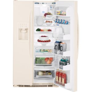 GE Profile ENERGY STAR 25.6 Cu. Ft. Side-by-Side Refrigerator with Dispenser|PSS26MGTCC