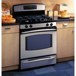 GE Profile Free-Standing Self-Clean Convection Gas on Glass Range with Warming Drawer|JGB920SEFSS