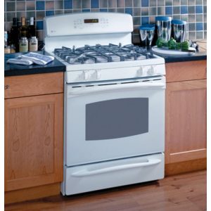GE Profile Free-Standing Self-Clean Convection Gas on Glass Range with Warming Drawer|JGB920TEFWW