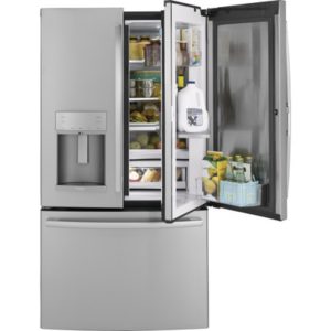 GE Profile Series 27.7 Cu. Ft. French-Door Refrigerator with Door In Door and Hands-Free AutoFill|PFD28KSLSS