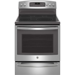 GE Profile Series 30 Free-Standing Electric Convection Range with Warming Drawer|PB930SHSS
