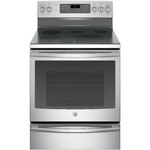 GE Profile Series 30 Free-Standing Electric Convection Range with Warming Drawer|PB930SJSS
