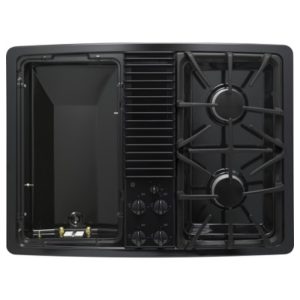 GE Profile Series Built-In Downdraft Gas Modular Cooktop|PGP990DEFBB