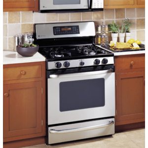 GE Profile Spectra 30 Free-Standing Self Clean Convection Gas Range with Warming Drawer|JGB910SECSS