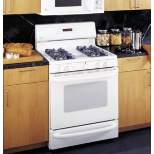 GE Profile Spectra 30 Free-Standing Self Clean Convection Gas Range with Warming Drawer|JGB910WECWW