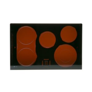 Glass maintop for a smooth cook top, black color, 5 burner.|WB62T10528