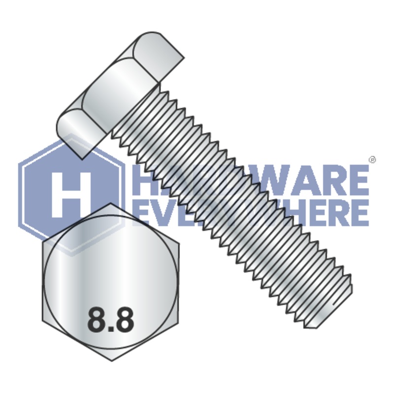 M6 x 20 METRIC HEX CAP SCREWS / Grade 8.8 / Zinc