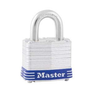 Master Lock 3D Keyed Different Padlock, 9/32 in Dia Shackle, 4-Pin Tumbler Locking Mechanism, Steel