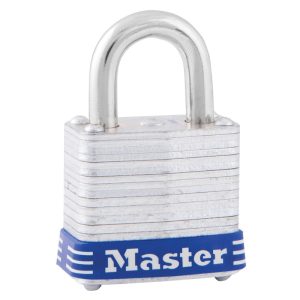 Master Lock 7D Keyed Different Padlock, 3/16 in Dia Shackle, 4-Pin Tumbler Locking Mechanism, Steel
