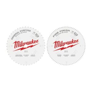 Milwaukee 48-40-1232 Circular Saw Blade, 12 in Dia, ATB Teeth, 44, 80-Teeth, 12 deg, 15 deg Hook, 1 in Arbor