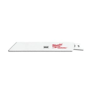 Milwaukee HACKZALL 49-00-5614 Reciprocating Saw Blade, 6 in L, 14 TPI, Straight Shank, Bi-Metal Cutting Edge