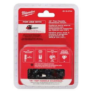 Milwaukee M18 FUEL 49-16-2744 Chainsaw Chain, Tool/Kit: Tool, 14 in L Bar, 19-1/4 in OAL