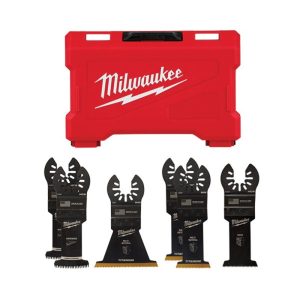 Milwaukee OPEN-LOK 49-10-9112 Oscillating Multi-Tool Blade Kit, Cut-Away, Universal Fit Blade, 6-Piece, 6.42 in OAL