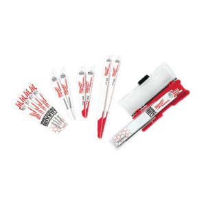 Milwaukee SAWZALL Sawzall 49-22-1129 Reciprocating Saw Blade Set, 9 in L, 1 in W, 5/8/14 TPI, Bi-Metal Blade