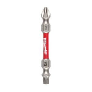 Milwaukee SHOCKWAVE 48-32-4312 Ended Bit, Phillips, Torx Point, PH2, T25 Point, Double End, Alloy76 Steel